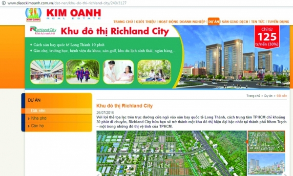Kim Oanh tạo sốt ảo, mở bán trái phép dự án ở Đồng Nai?